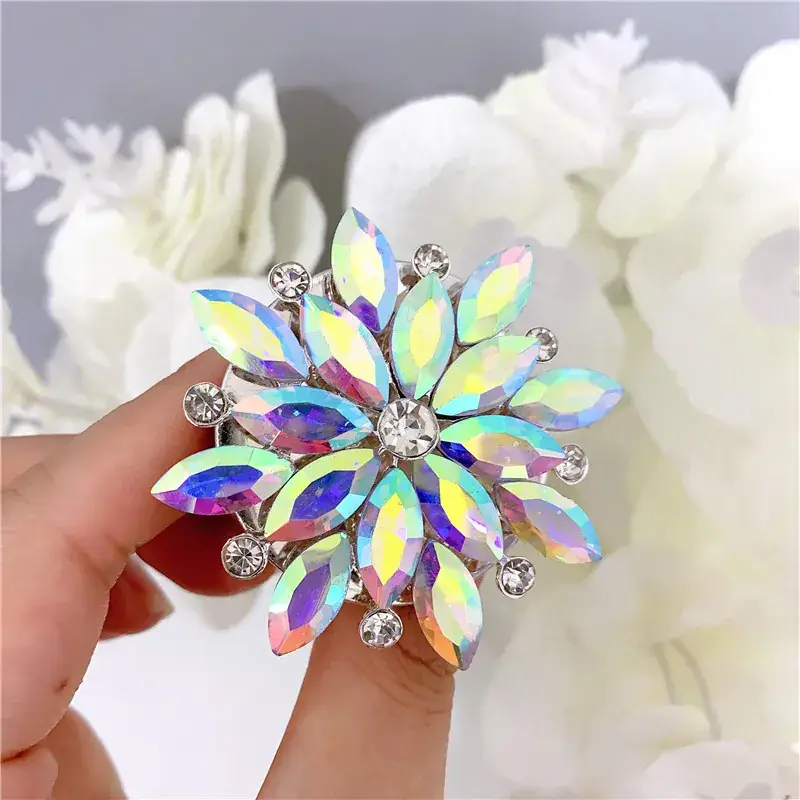 Crystal Flower Mobile Phone Stand for Women - Image 6