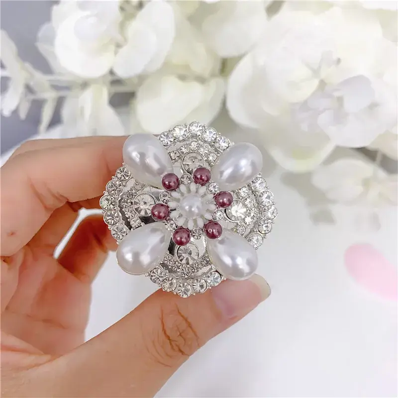 Crystal Flower Mobile Phone Stand for Women - Image 8