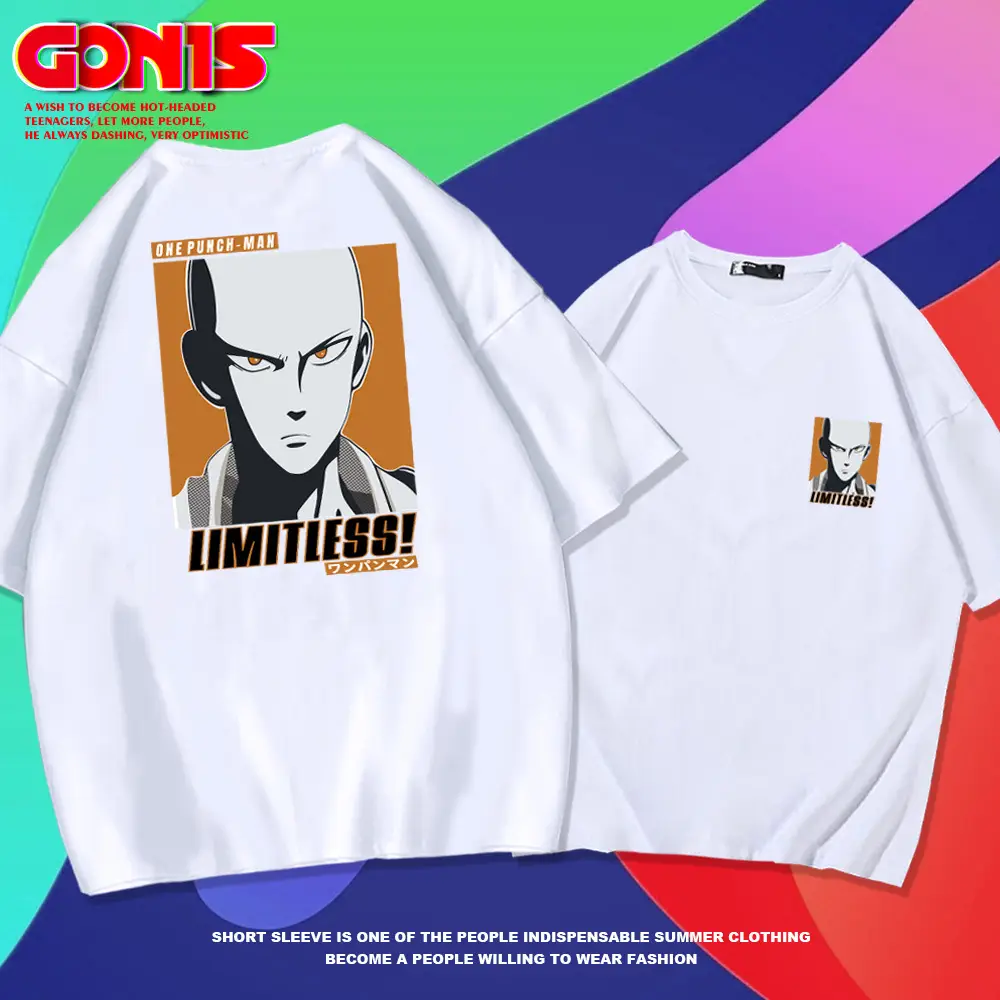 Anime Superman T-Shirt White Cotton Summer Wear