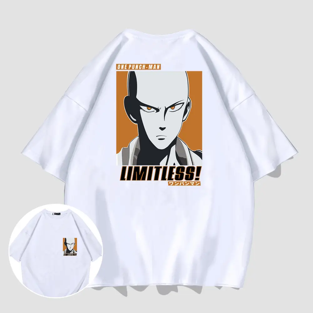 Anime Superman T-Shirt White Cotton Summer Wear