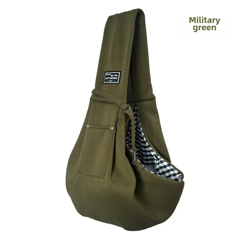 Yellow Cotton Pet Shoulder Bag for Cat Dog