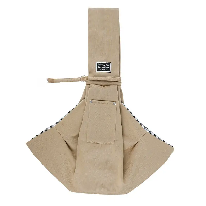 Yellow Cotton Pet Shoulder Bag for Cat Dog