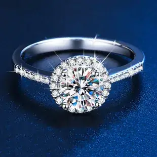 S925 Sterling Silver Moissanite Ring Women's European American Classic Six-Claw Diamond Opening Proposal Ring — feature 11