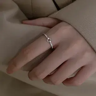 S925 Sterling Silver Moissanite Ring Women's European American Classic Six-Claw Diamond Opening Proposal Ring — feature 26