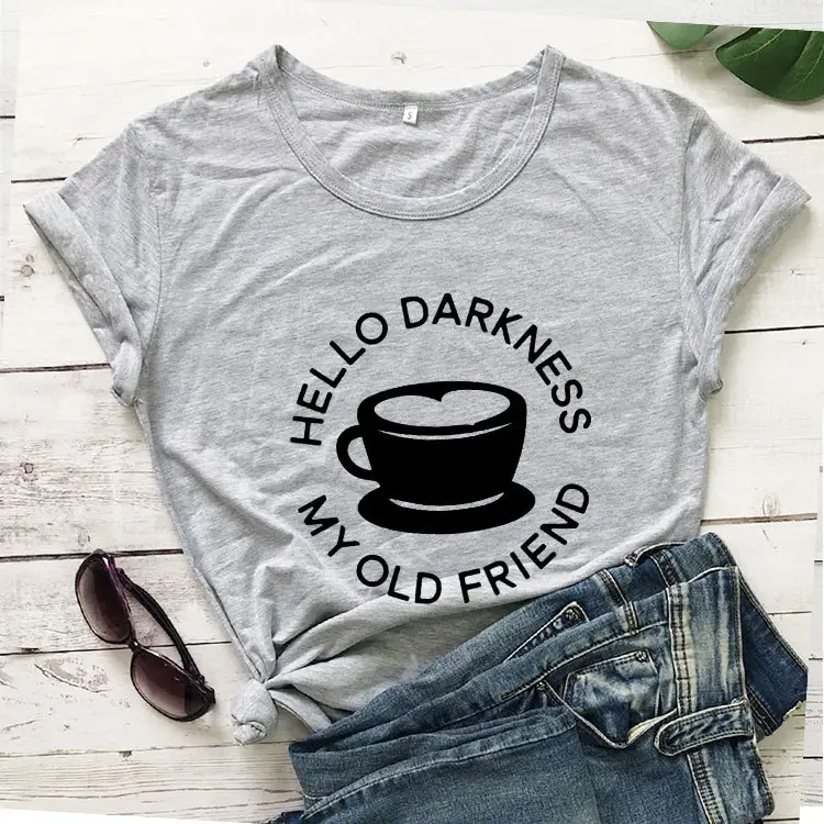 Hello Darkness My Old Friend T-Shirt Maroon - Image 3