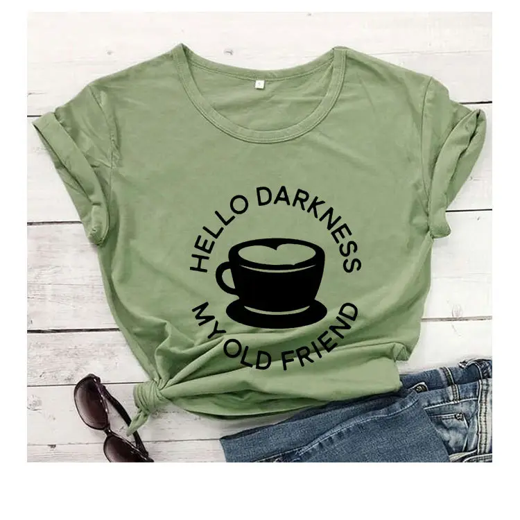 Hello Darkness My Old Friend T-Shirt Maroon - Image 4