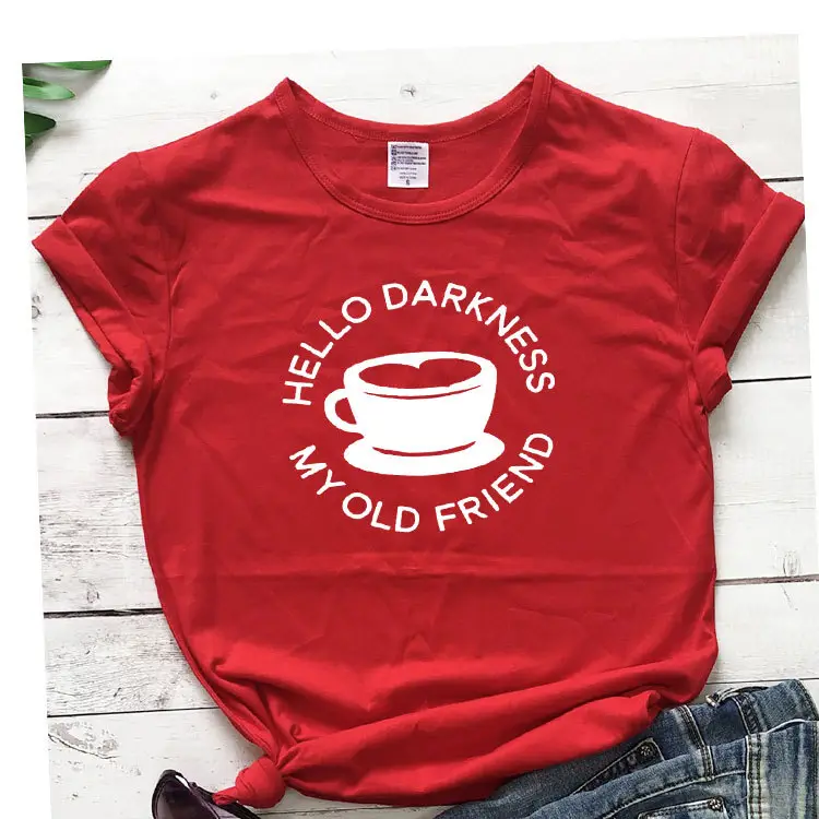Hello Darkness My Old Friend T-Shirt Maroon - Image 8