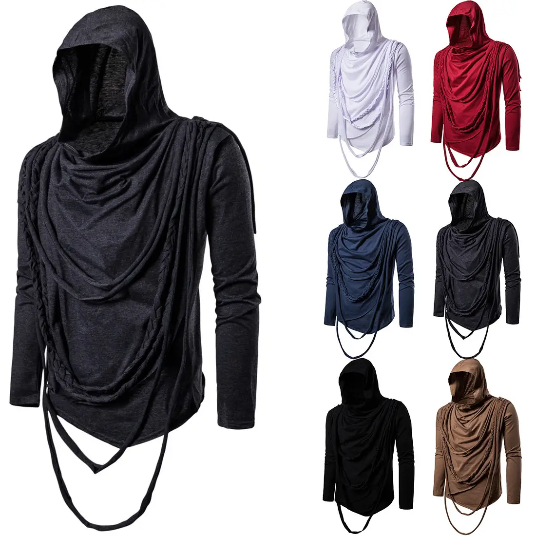 2020 Long Sleeve Hooded T-Shirt Black - Image 5