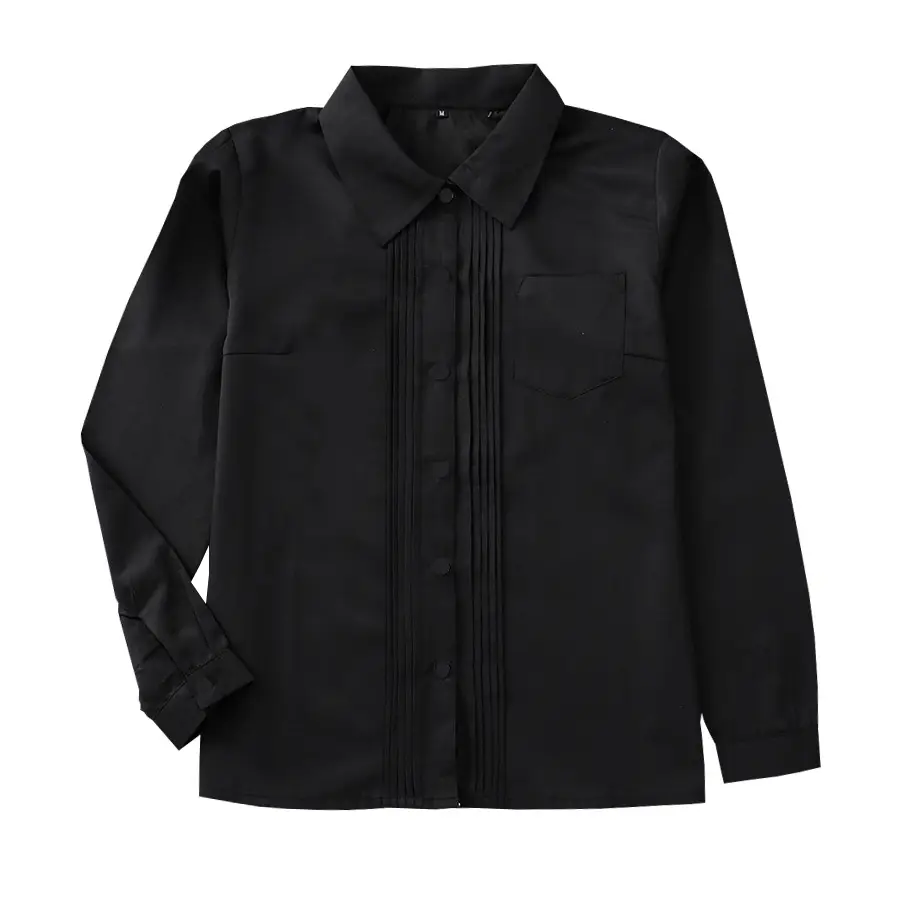 Men's White Pointed Collar School Shirt - Image 2