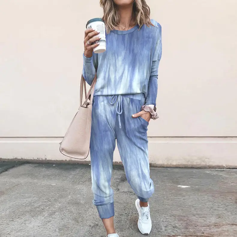 Black Star Print Long Sleeve Casual Pajama Set for Women - Image 14