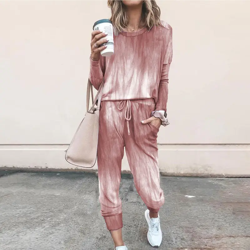 Black Star Print Long Sleeve Casual Pajama Set for Women - Image 15