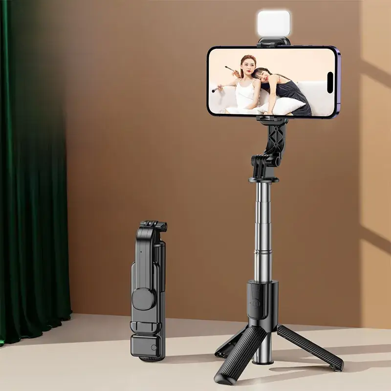 Pink Selfie Stick with Bluetooth Remote & Tripod Stand - Image 10