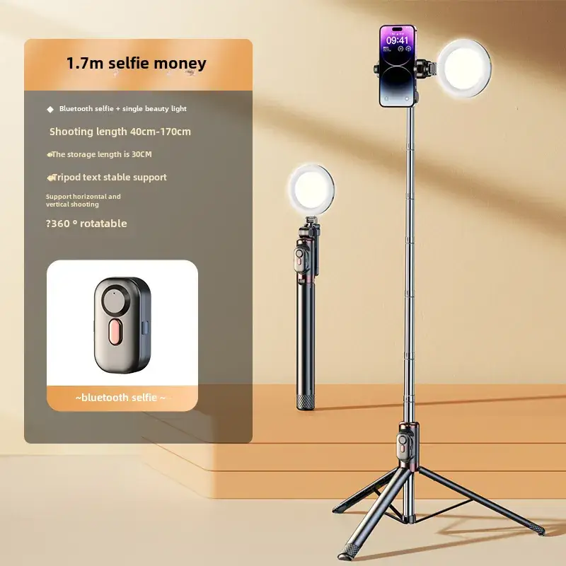 Pink Selfie Stick with Bluetooth Remote & Tripod Stand - Image 26