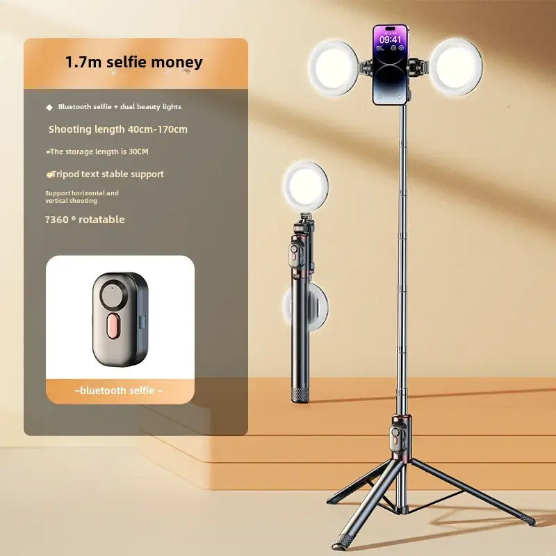 Pink Selfie Stick with Bluetooth Remote & Tripod Stand - Image 29