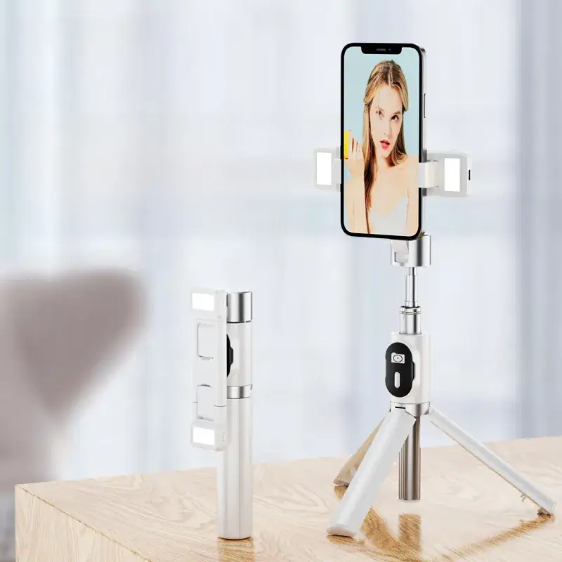 Pink Selfie Stick with Bluetooth Remote & Tripod Stand - Image 33