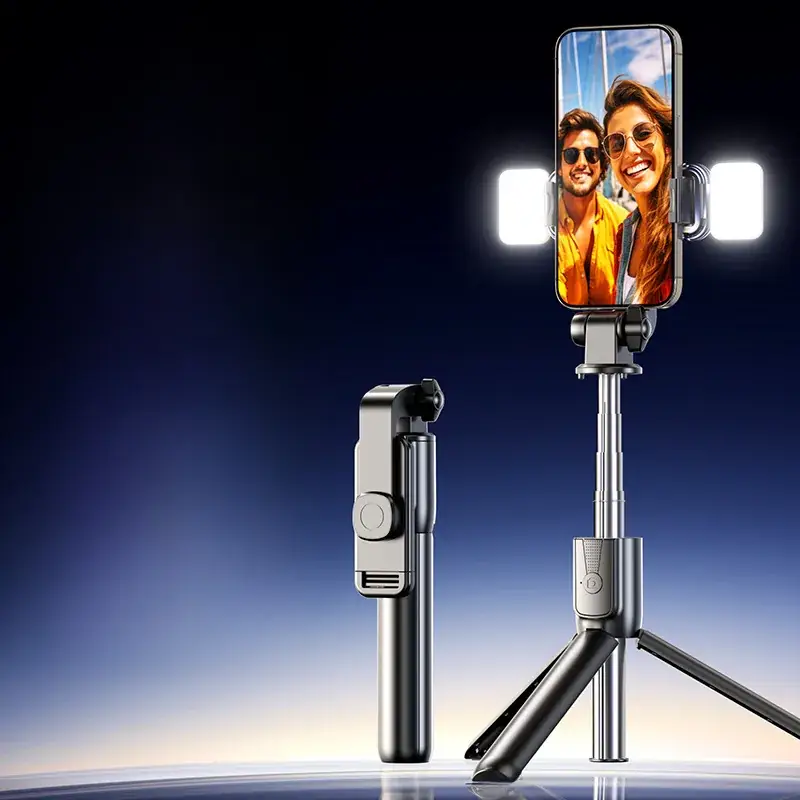 Pink Selfie Stick with Bluetooth Remote & Tripod Stand - Image 39