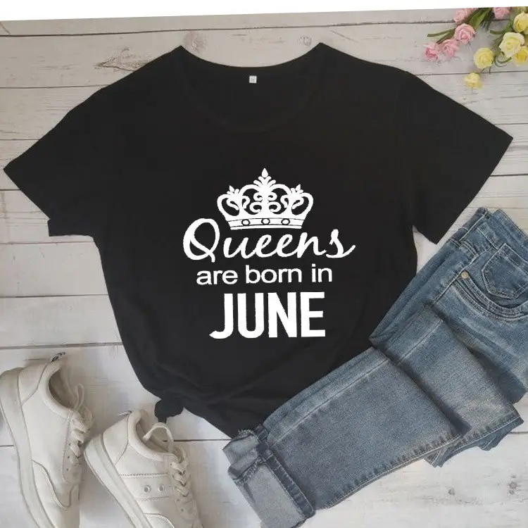 Queers Born in June T-Shirt Grey - Image 2