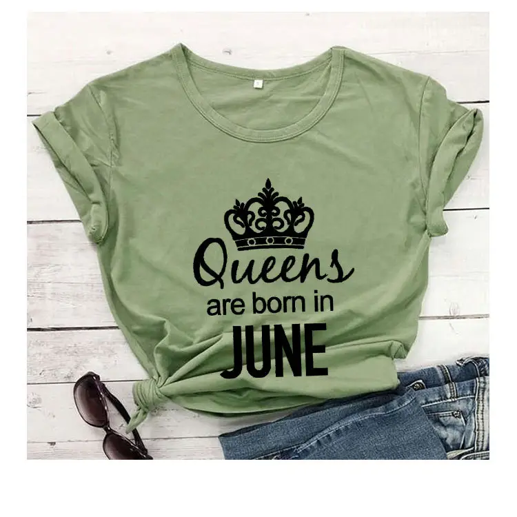 Queers Born in June T-Shirt Grey - Image 4