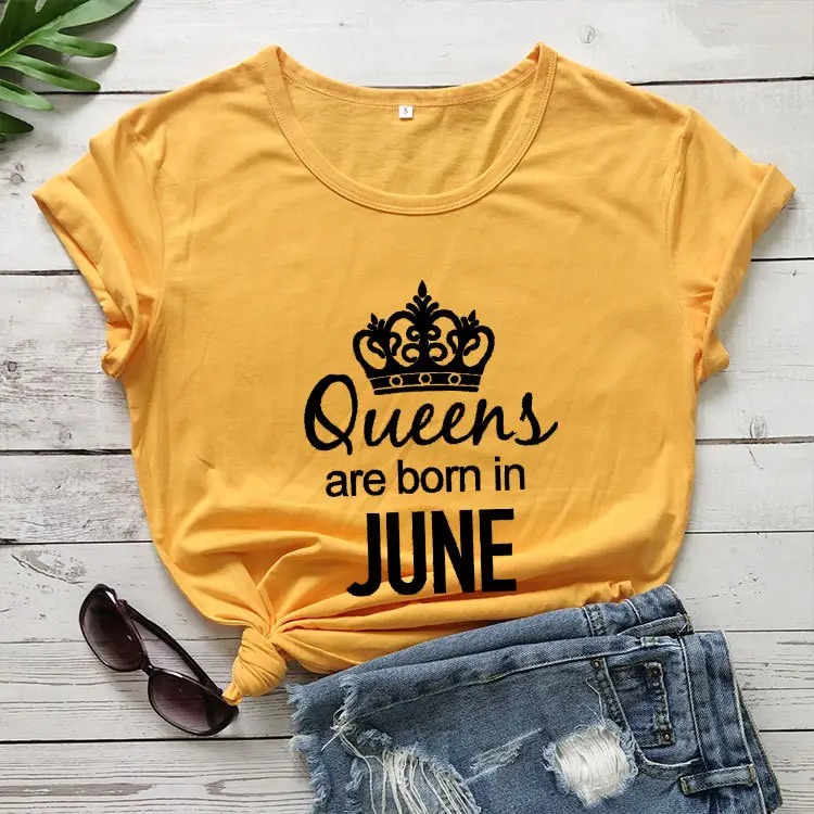 Queers Born in June T-Shirt Grey - Image 5