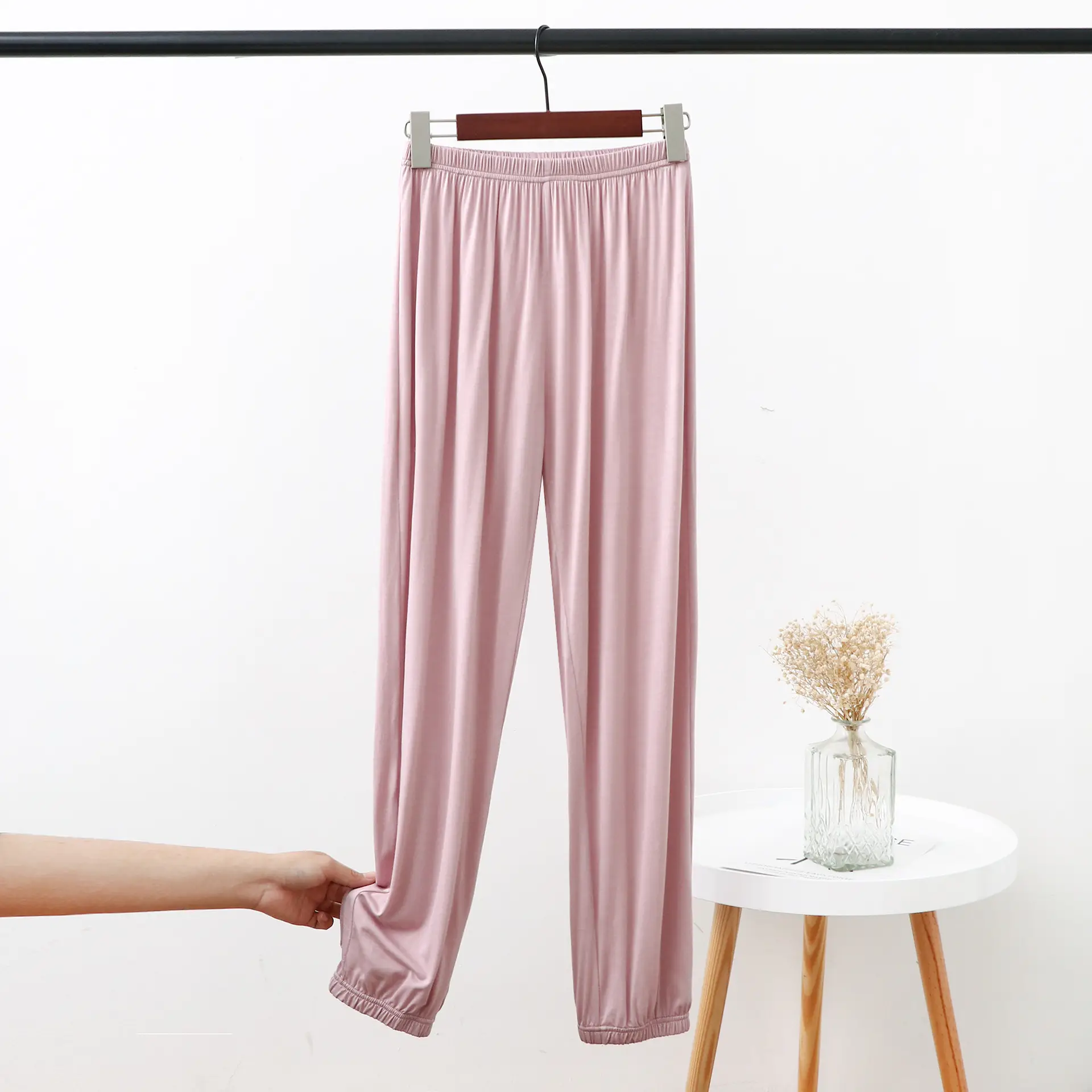 Red Modal Foot-Close Pants Large Casual Anti-Mosquito - Image 2