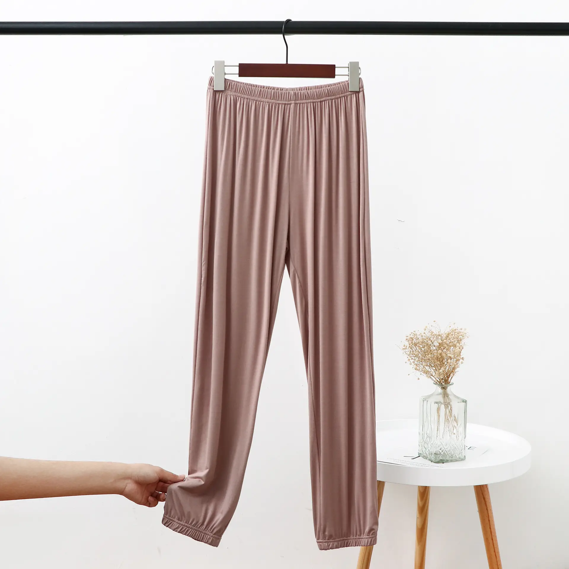 Red Modal Foot-Close Pants Large Casual Anti-Mosquito - Image 9