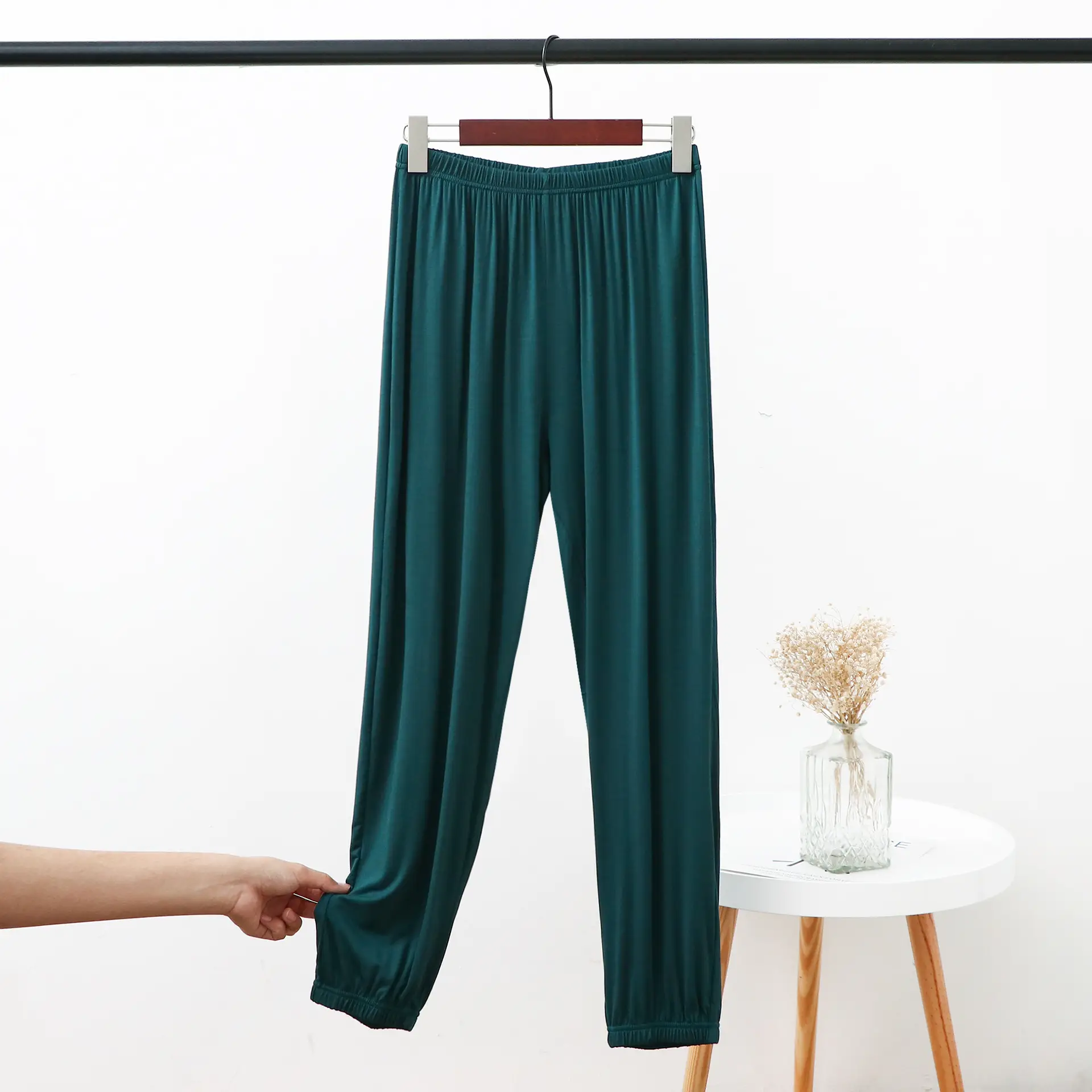 Red Modal Foot-Close Pants Large Casual Anti-Mosquito - Image 5