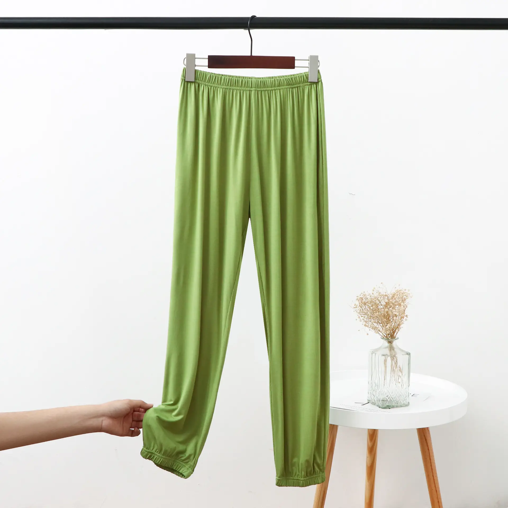 Red Modal Foot-Close Pants Large Casual Anti-Mosquito - Image 6