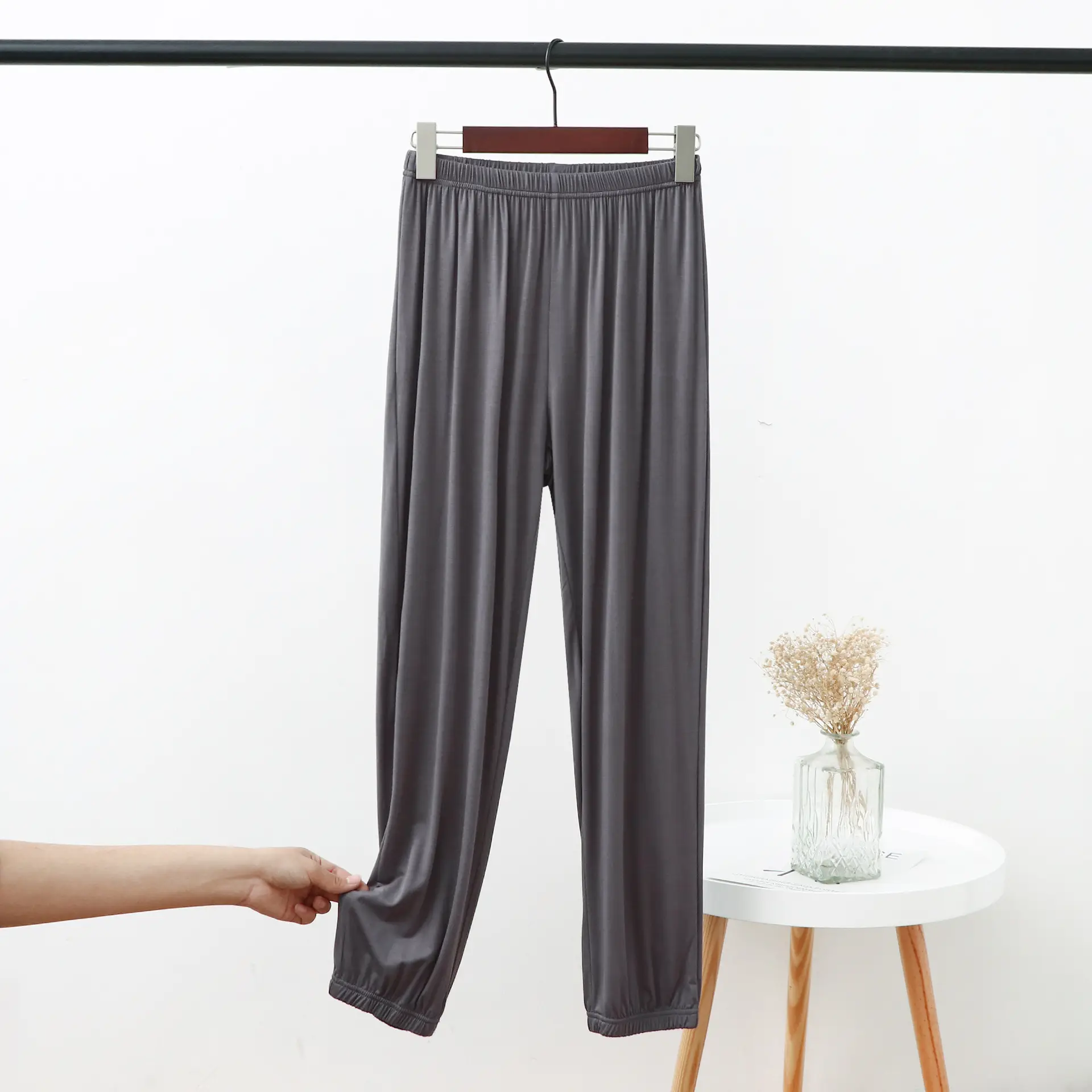 Red Modal Foot-Close Pants Large Casual Anti-Mosquito - Image 8