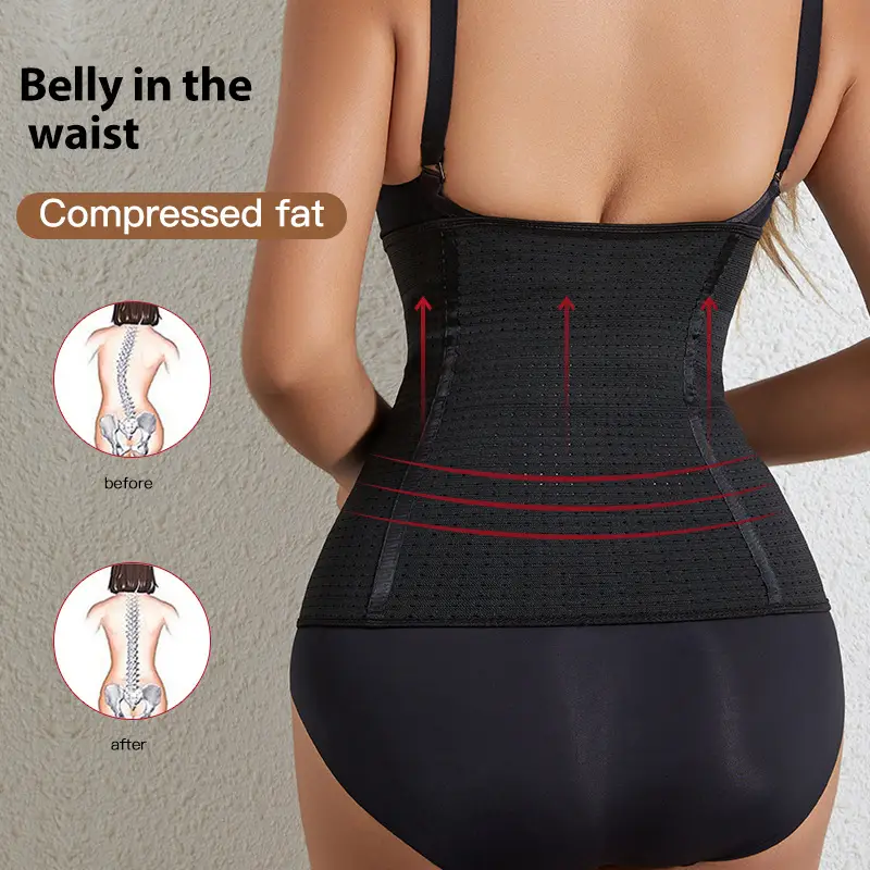 Women's Black Waist Corset for Slimming Belly Reduction