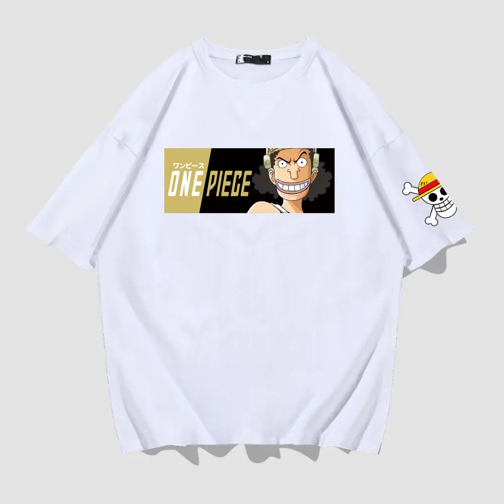 Men Women One Piece Printed T-Shirt Red Large - Image 2