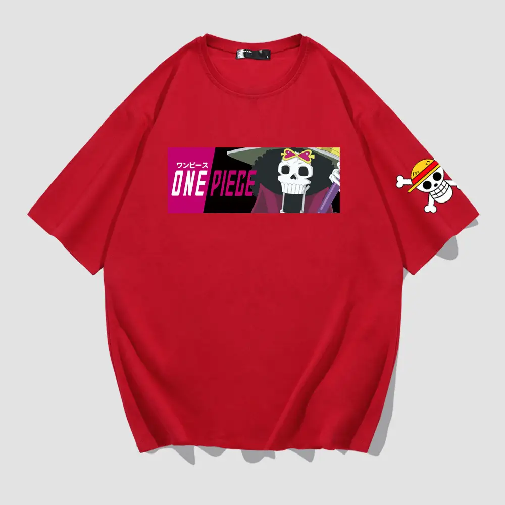 Men Women One Piece Printed T-Shirt Red Large - Image 20
