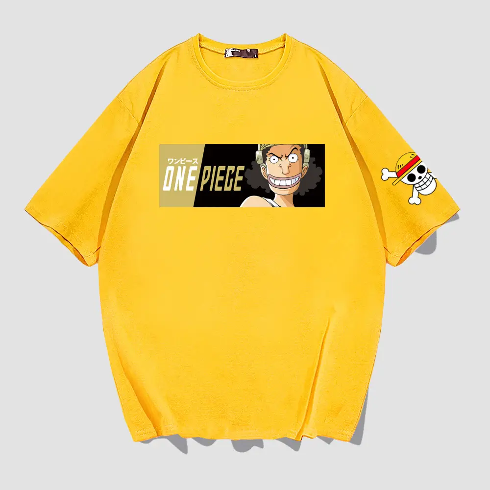 Men Women One Piece Printed T-Shirt Red Large - Image 3