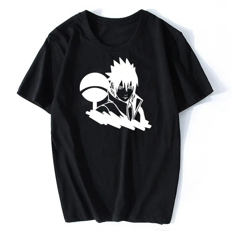 Naruto Graphic Tee Men Women Loose Fit Black - Image 7