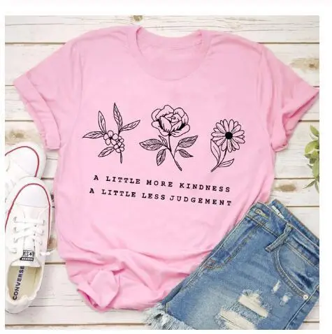 Black Floral Short Sleeve T-Shirt for Women - Image 4