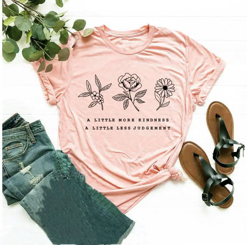 Black Floral Short Sleeve T-Shirt for Women - Image 6