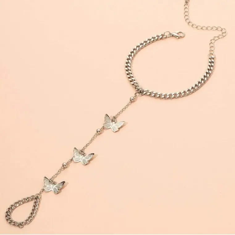 Golden Butterfly Chain Bracelet for Women