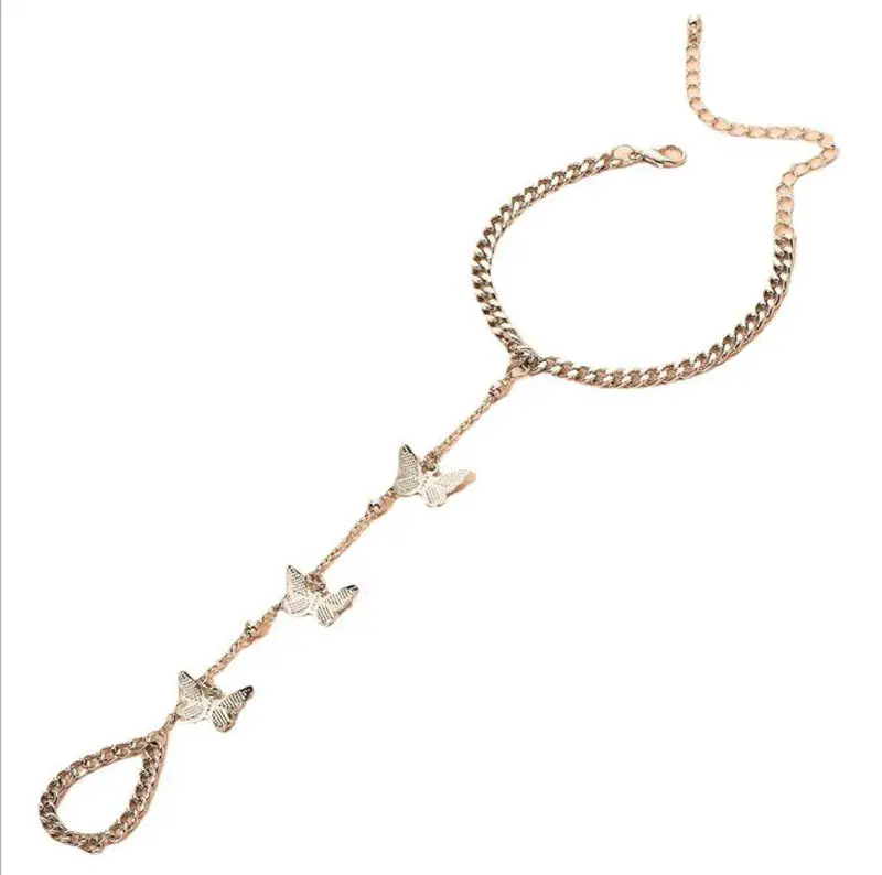 Golden Butterfly Chain Bracelet for Women