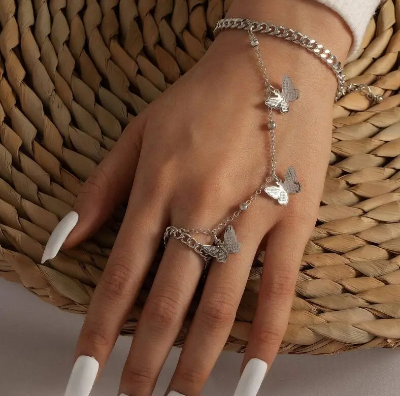 Golden Butterfly Chain Bracelet for Women