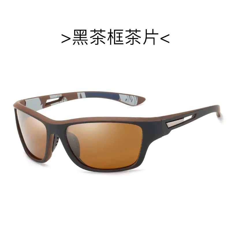 Men Polarized Sunglasses Black Blue Blue Silver - Image 2