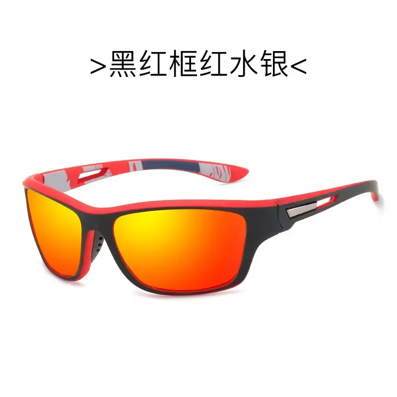 Men Polarized Sunglasses Black Blue Blue Silver - Image 3