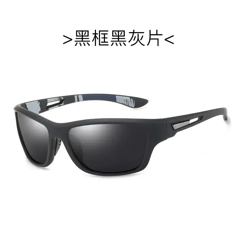 Men Polarized Sunglasses Black Blue Blue Silver - Image 4