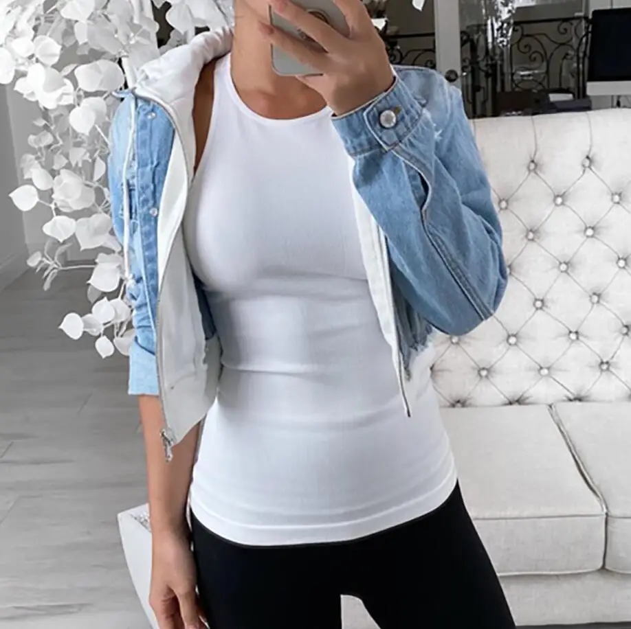 Women's Black Sports Vest Small Solid Color
