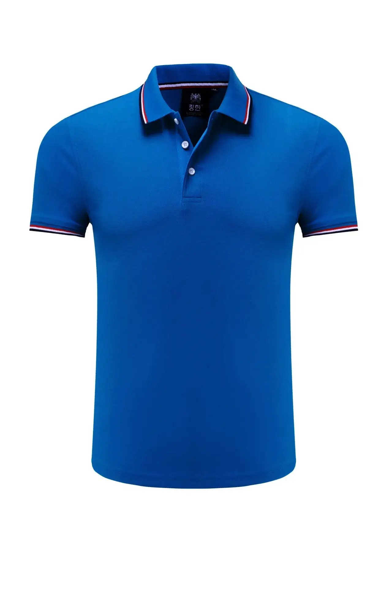 Men Polo Shirt Grey Embroidered Lapels - Image 8