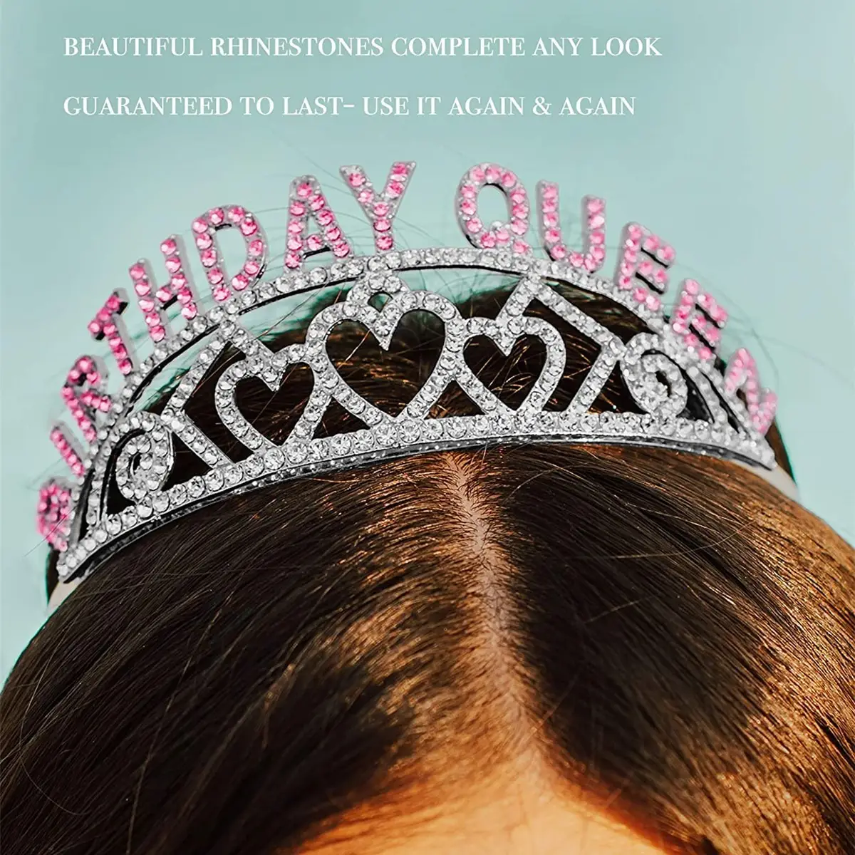 Birthday Queen Crown Hair Accessory Set with Sash