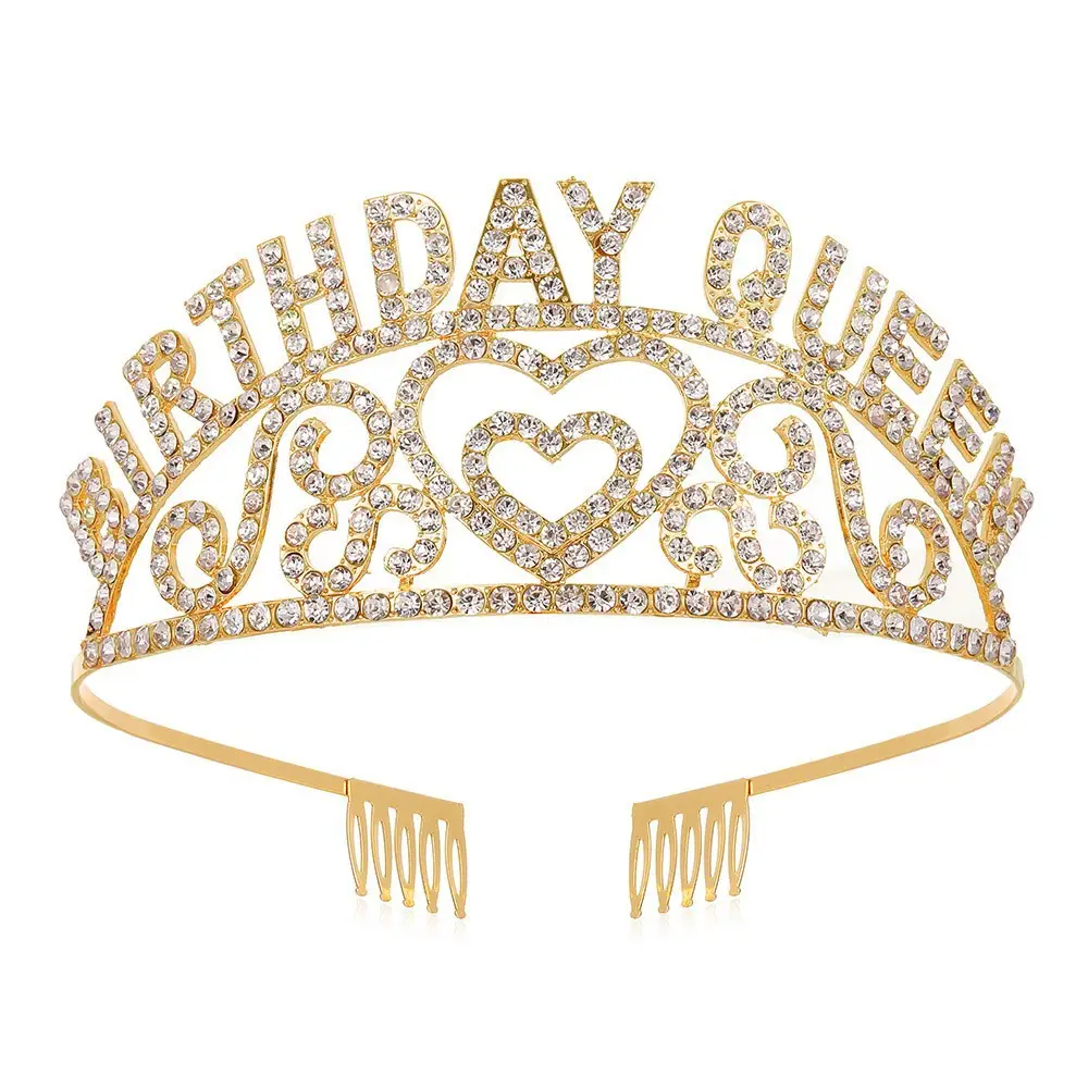 Birthday Queen Crown Hair Accessory Set with Sash