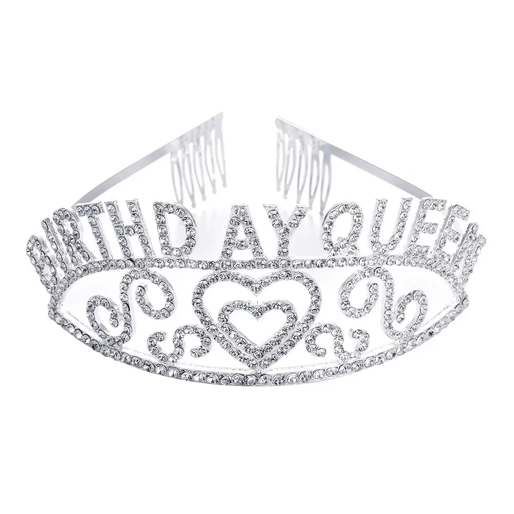 Birthday Queen Crown Hair Accessory Set with Sash
