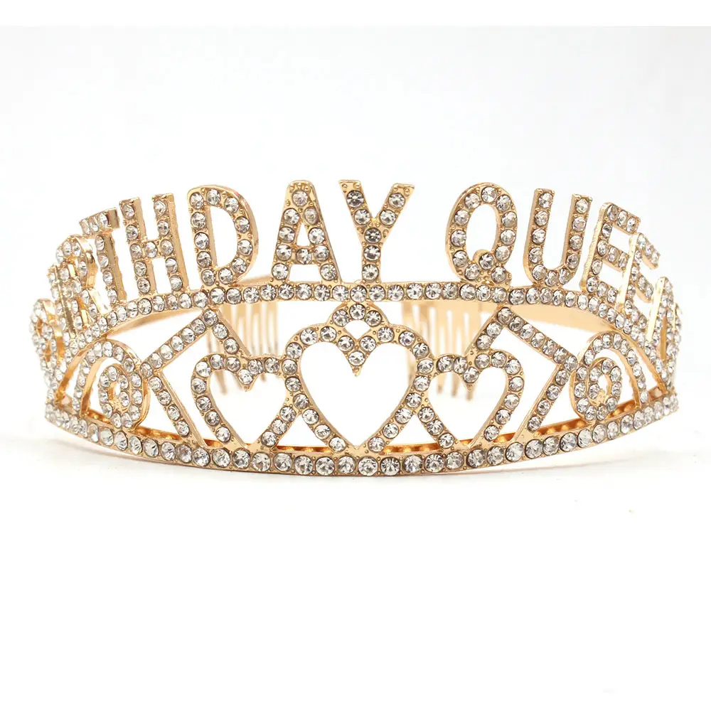 Birthday Queen Crown Hair Accessory Set with Sash