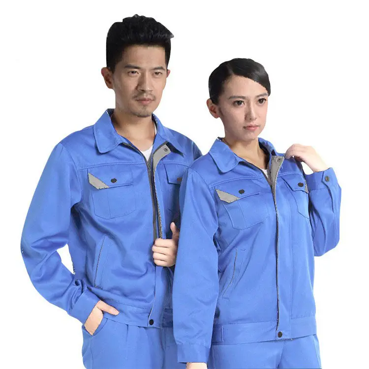 Blue Factory Work Coat for Men Customizable - Image 2