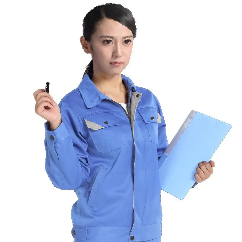 Blue Factory Work Coat for Men Customizable - Image 3