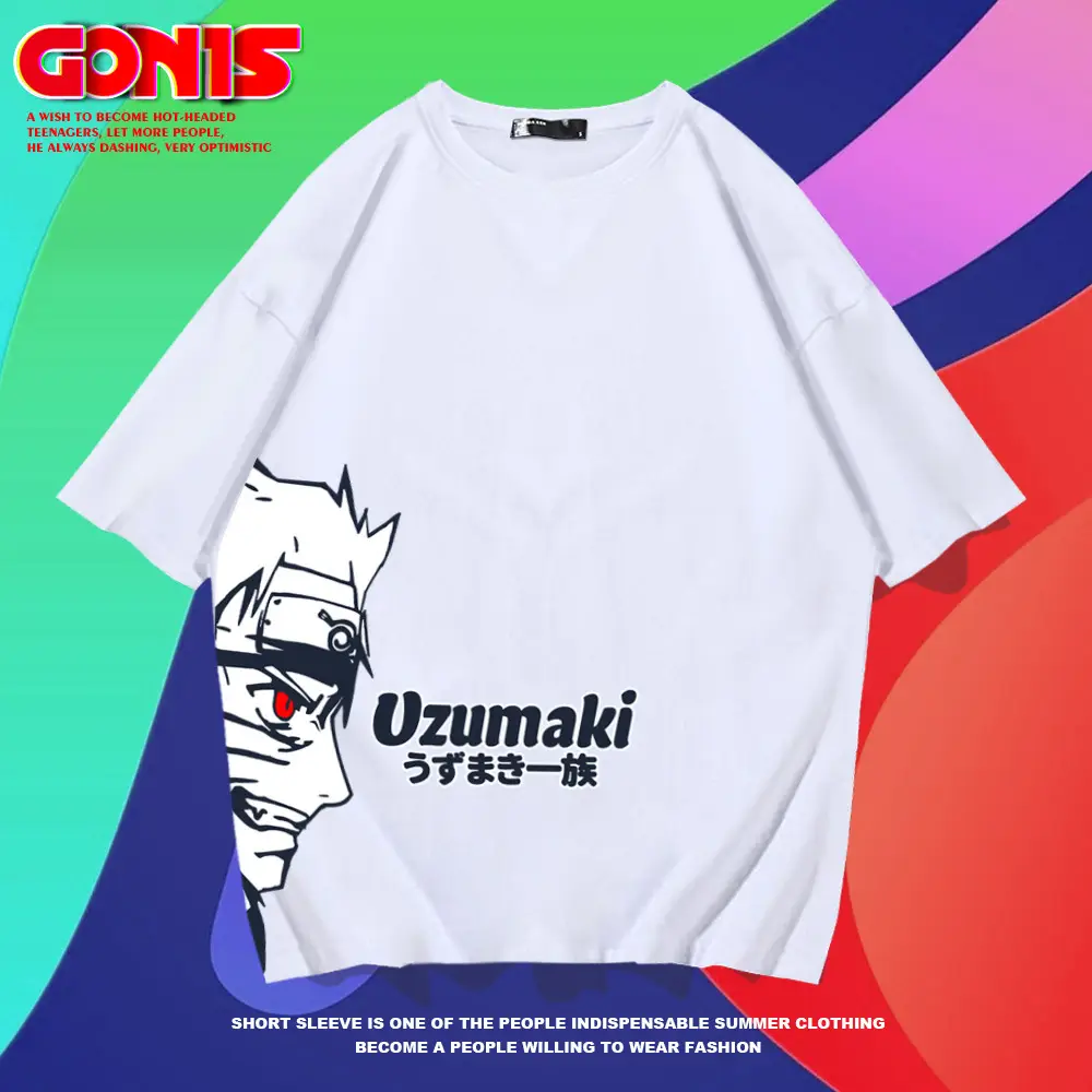 Naruto OZumaki Men T-Shirt Yellow Short Sleeve - Image 7